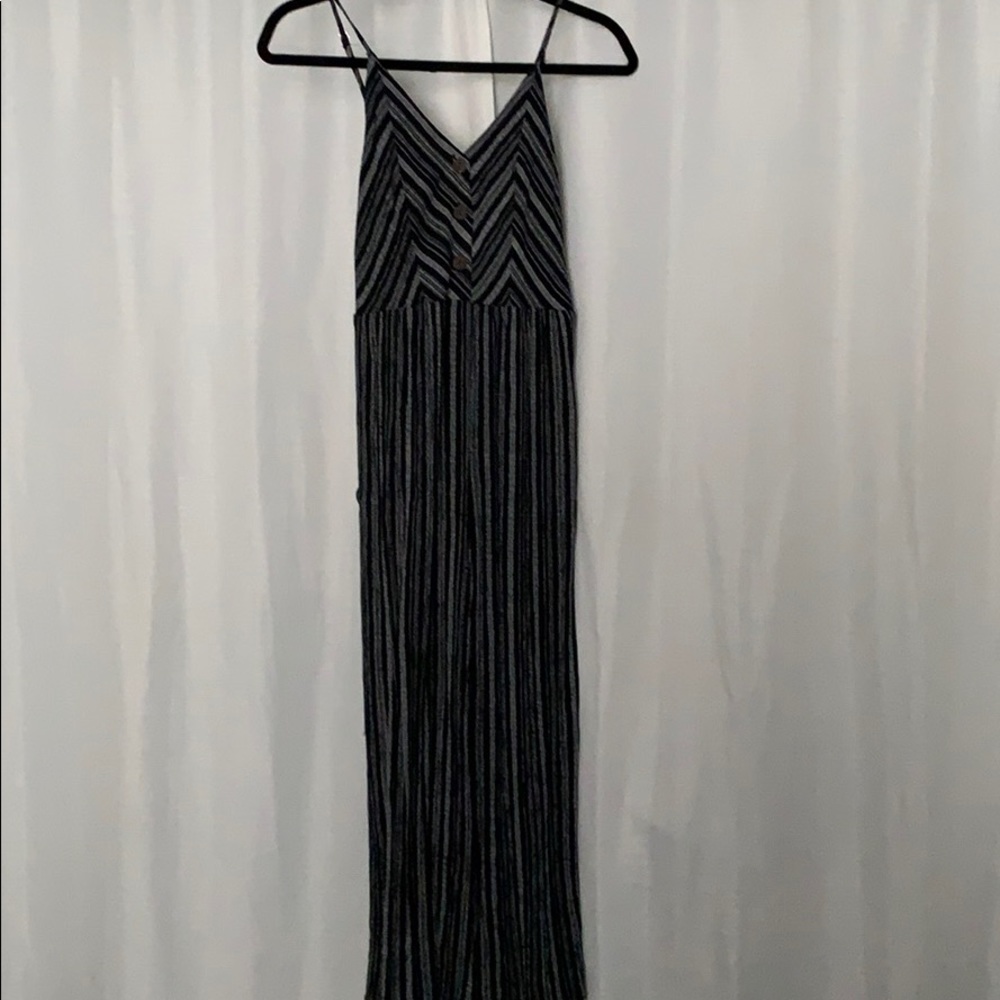 Forever 21 black and white jumpsuit